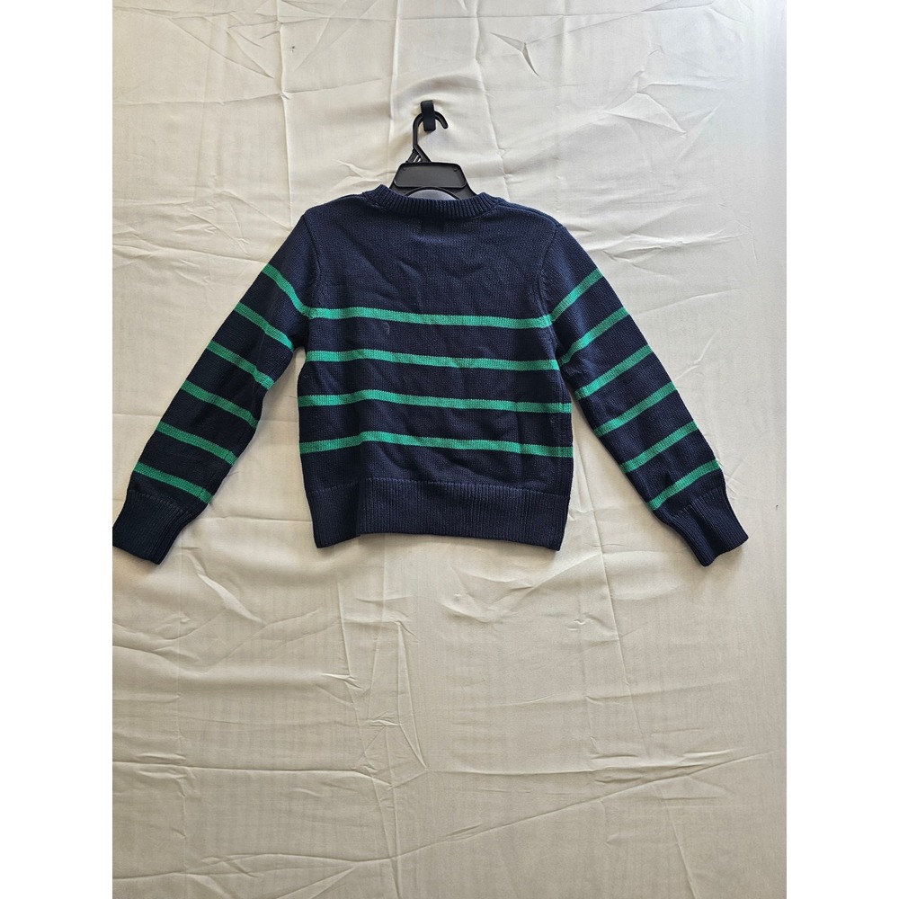 GAP Womens‎ Navy Green Striped Cotton Crewneck Sweater XS NWT New 351 - Picture 2 of 7